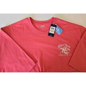 Izod Saltwater Men's T-Shirt 3XLT North Point Lobster Design Rapture Rose Color